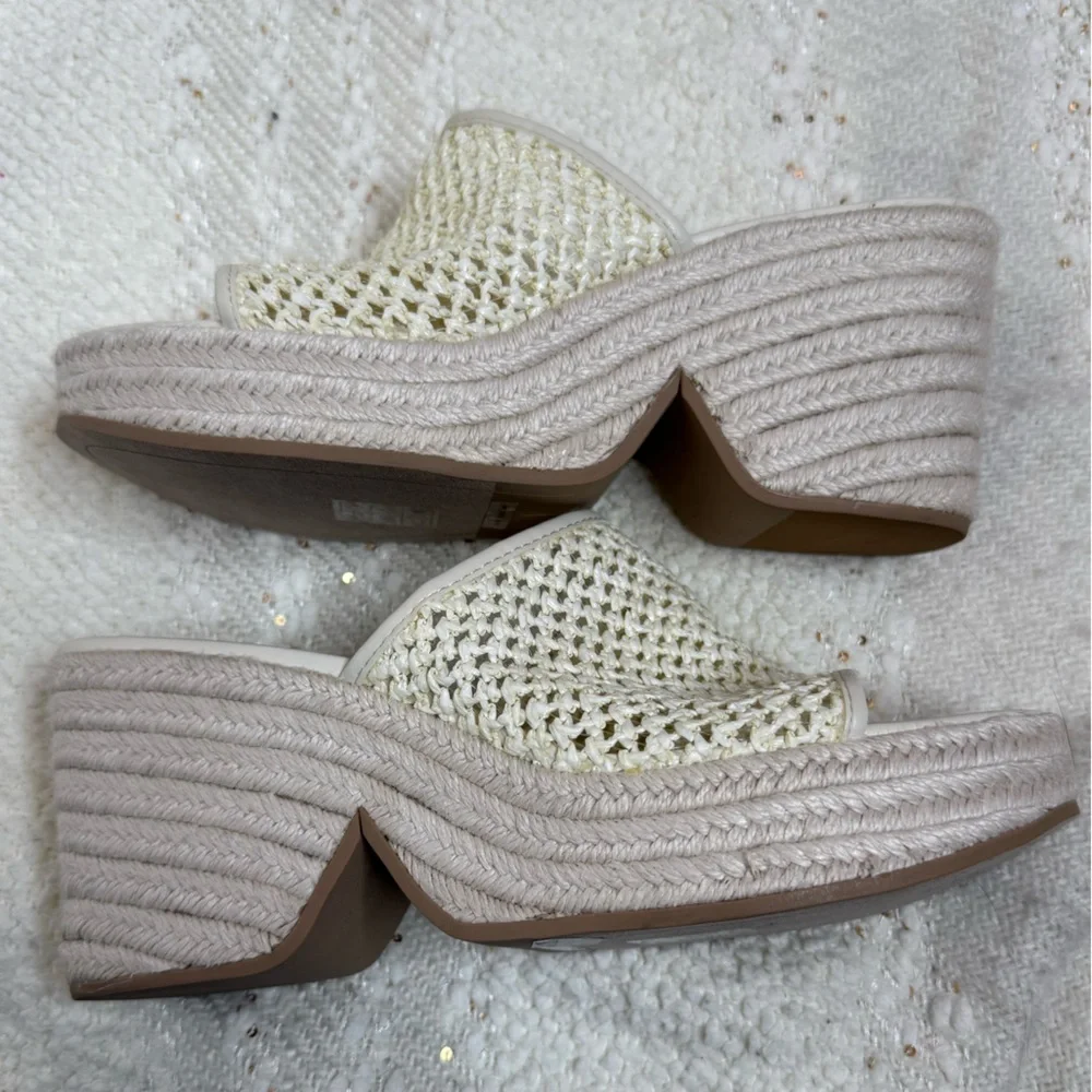 Dolce Vita Raffia platform Wedge Sandals 8.5